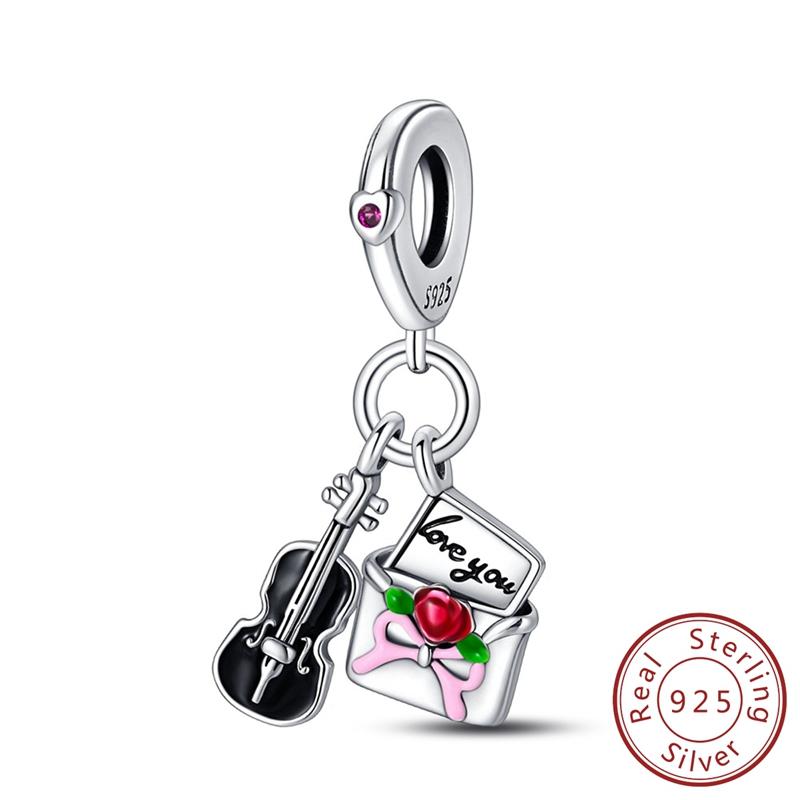 100% Copper Charms Pendants Fit Original Bracelet Diy Beads Dog Love Letter Cupid Love Lock Angel Butterfly