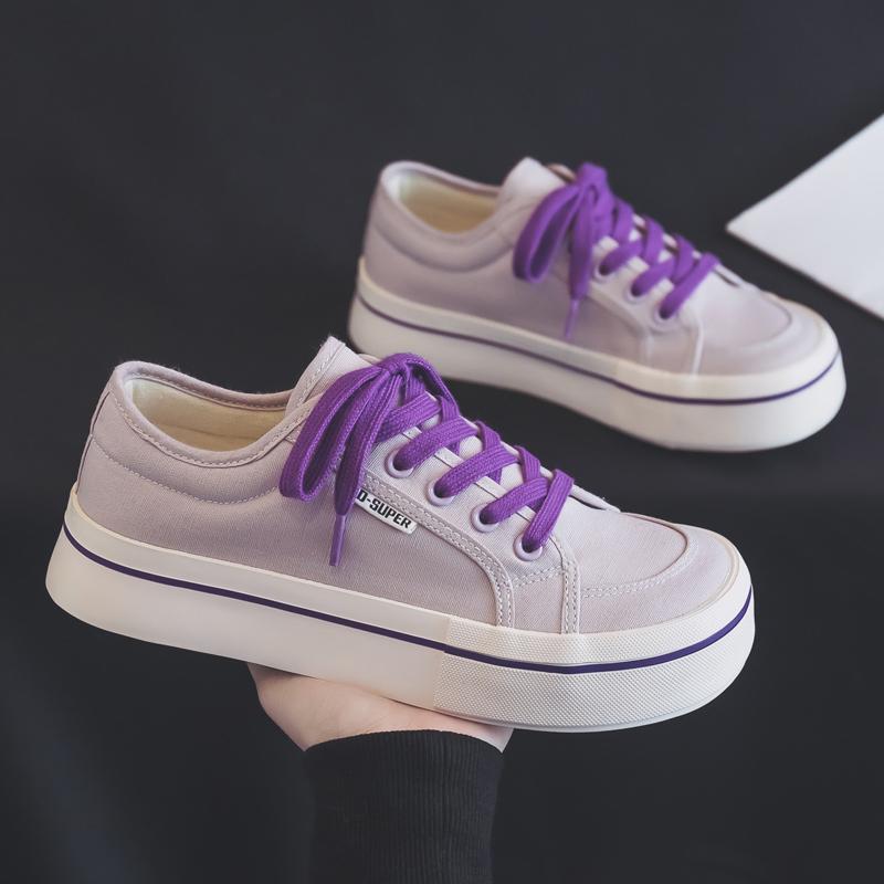 Mango head big head red canvas shoes new autumn temperament sneakers cloth shoes board shoes