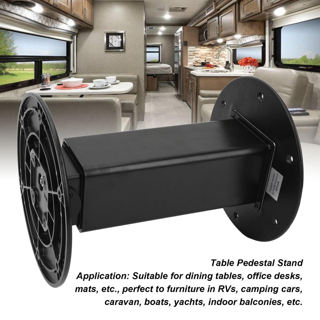 Table Pedestal Stand Base 310mm to 710mm Adjustable Aluminum Alloy Table Pedestal Stand for RV Camper Caravan Boat Yacht