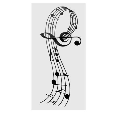 Wandaufkleber Küche Druck Bad Schlafzimmer Abdeckung Dekor Möbel Wohnzimmer Musiknote Abnehmbar Vinyl