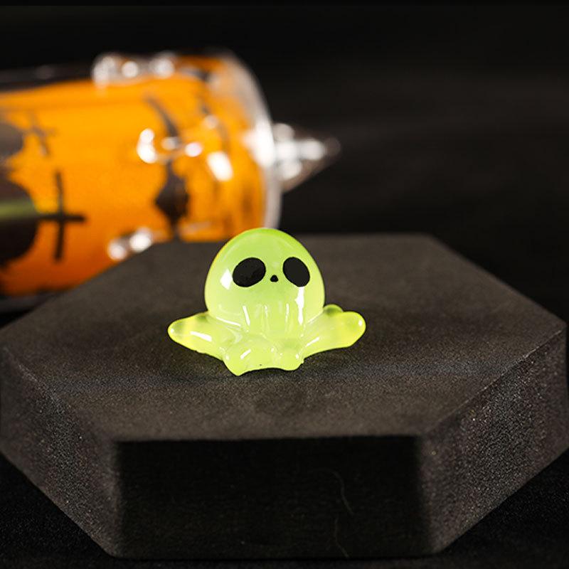 Mini Luminous Halloween Cute Ghost & Pumpkin Resin Figurines