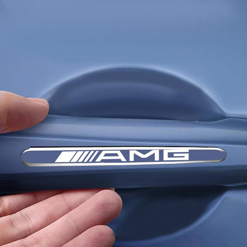 For Mercedes-Benz amg C500 C200 C300 A B C E GLA CLA GLK GL ML GLE Car Sticker Door Handle Protective Film with Car Door Sill Protector Stickers
