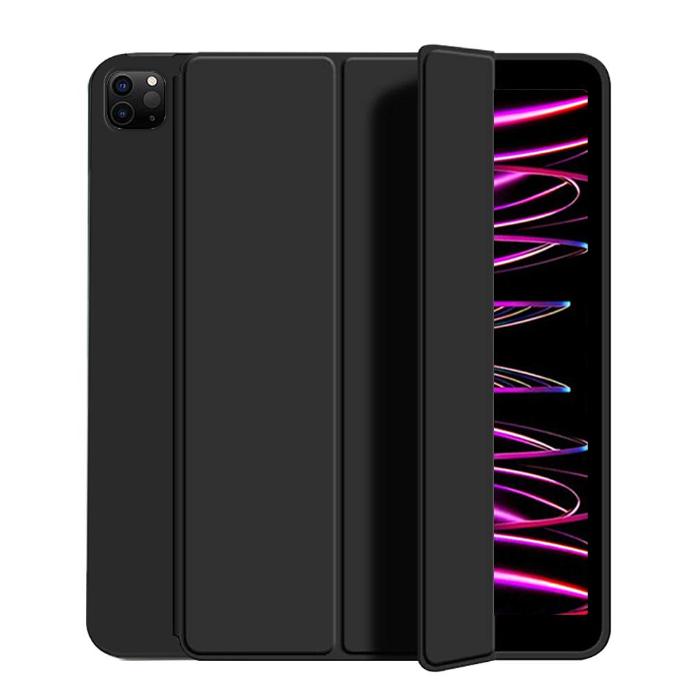 Custodia per iPad Pro 11 2018 2020 2021 2022, cover protettiva a tre ante con retro in morbido TPU, funzione di riattivazione/sospensione automatica