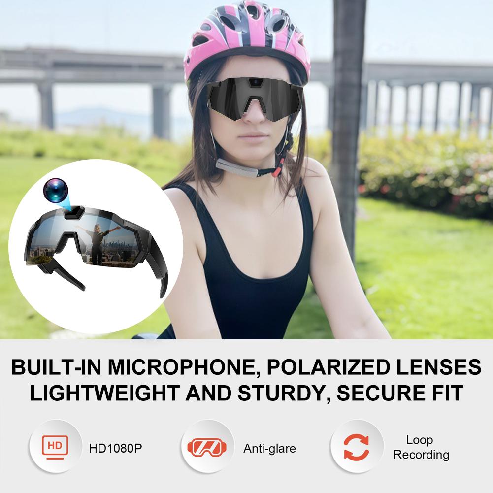 Okulary Wideo HD Kamera Akcji Okulary Przeciwsłoneczne Smart Okulary Sportowe Zewnętrzne Rower Motocykl Rejestrator Kierowcy Walk Cam