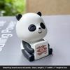 Little Panda Handmade Figurine, Cute Cake for Car Decoration, Tabletop Resin Small Handicraft, Small Animal Toy