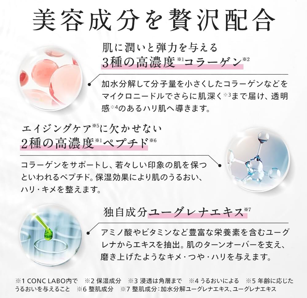 CONC LABO PC Rich Shot Injektierbares Serum mit Mikronadeln und Euglena-Extrakt für trockene Haut 2,5 ml Klopf-Typ