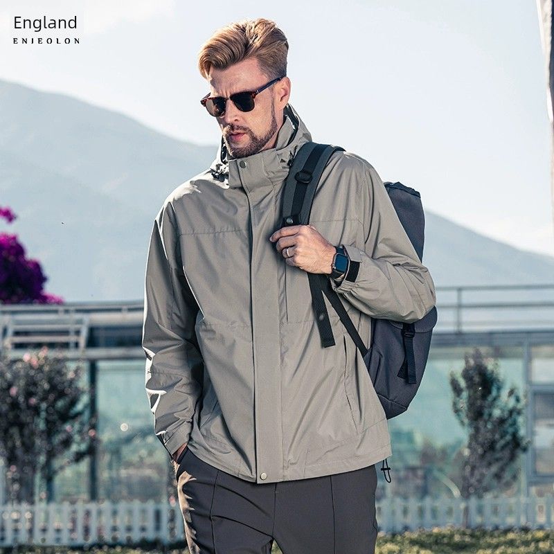 Spring Leisure Removable Hooded Outdoor Shell Jacket