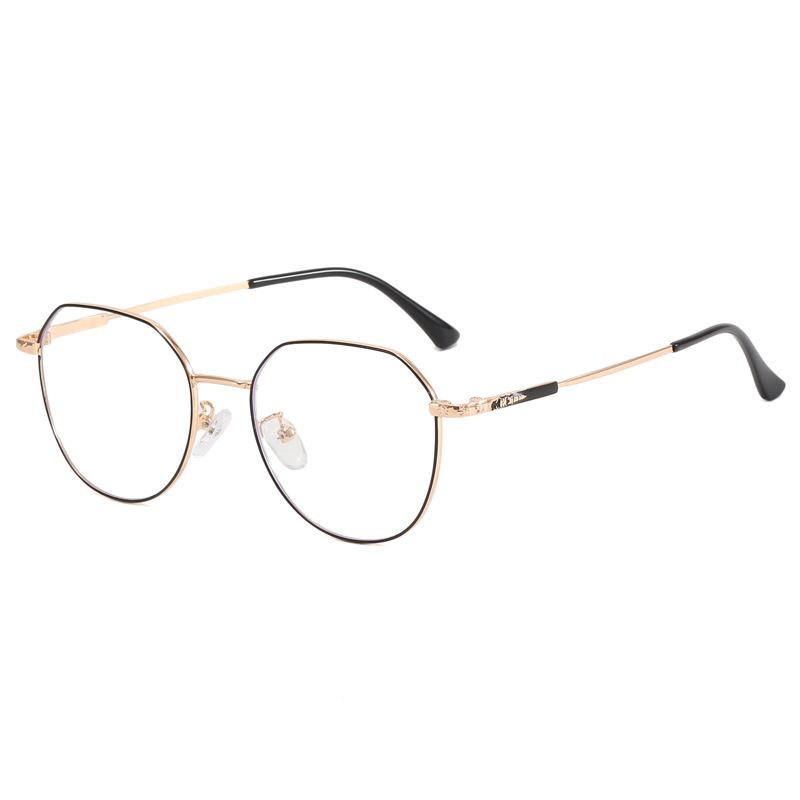 New metal myopia glasses frame men's big face big frame eye frame women can match the degree HC