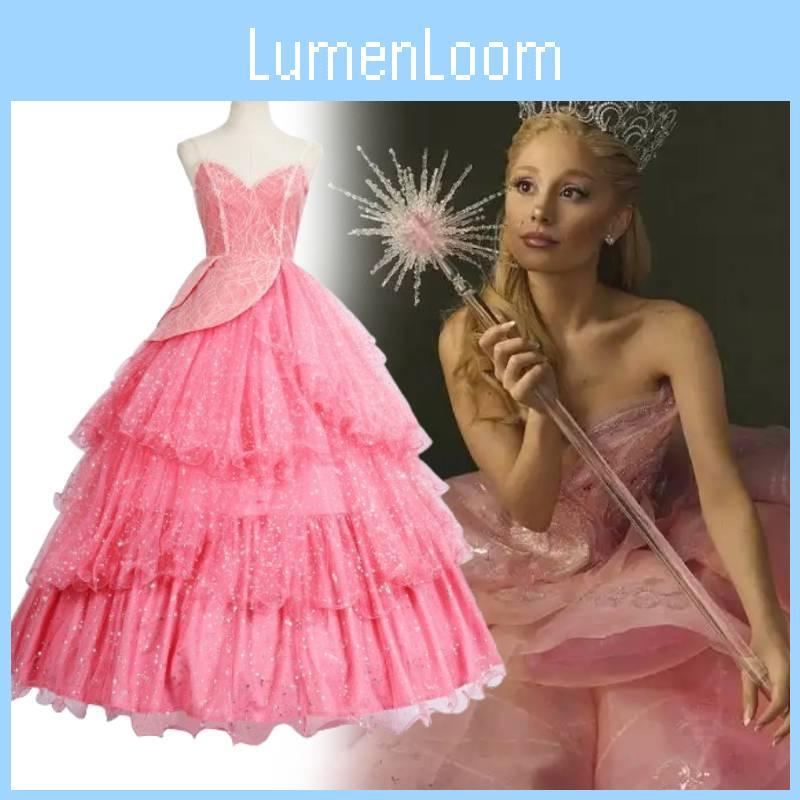 Wicked Character Glinda Cosplay Costume Dress For Halloween Party Festivals
