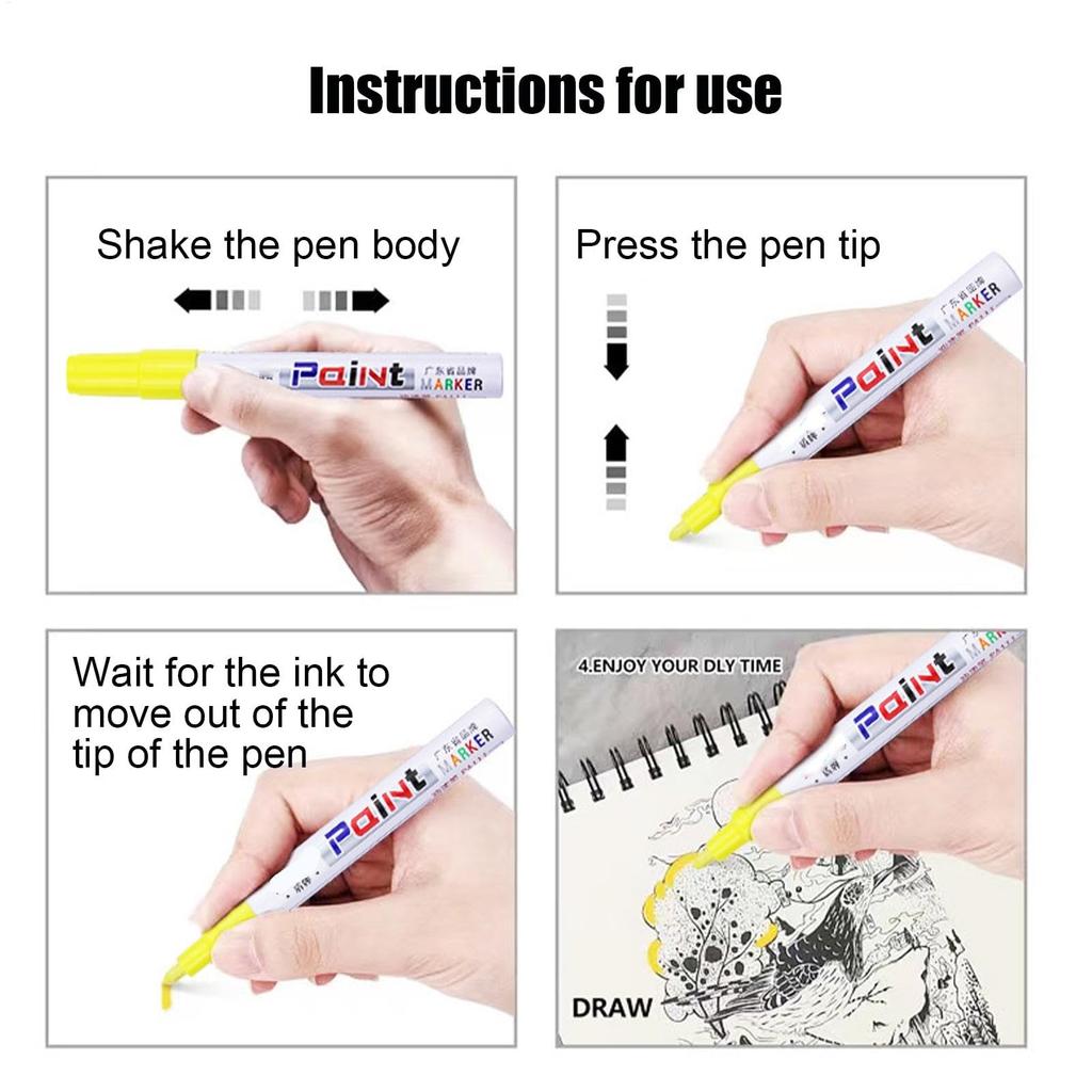 Car Pen - Car Tire Marker, Portable Auto Scratch Repair Pen Set,