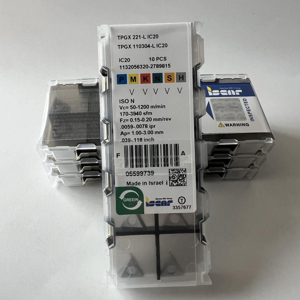 ISCAR / TPGX110304-L IC20 / Industrial indexable carbide inserts 10 Pcs