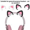 1 Paar Kopfhörer Katzenohren Niedlich Universell Bluetooth-kompatibles Headset Silikon Kätzchenohr Dekoration Kopfhörerzubehör
