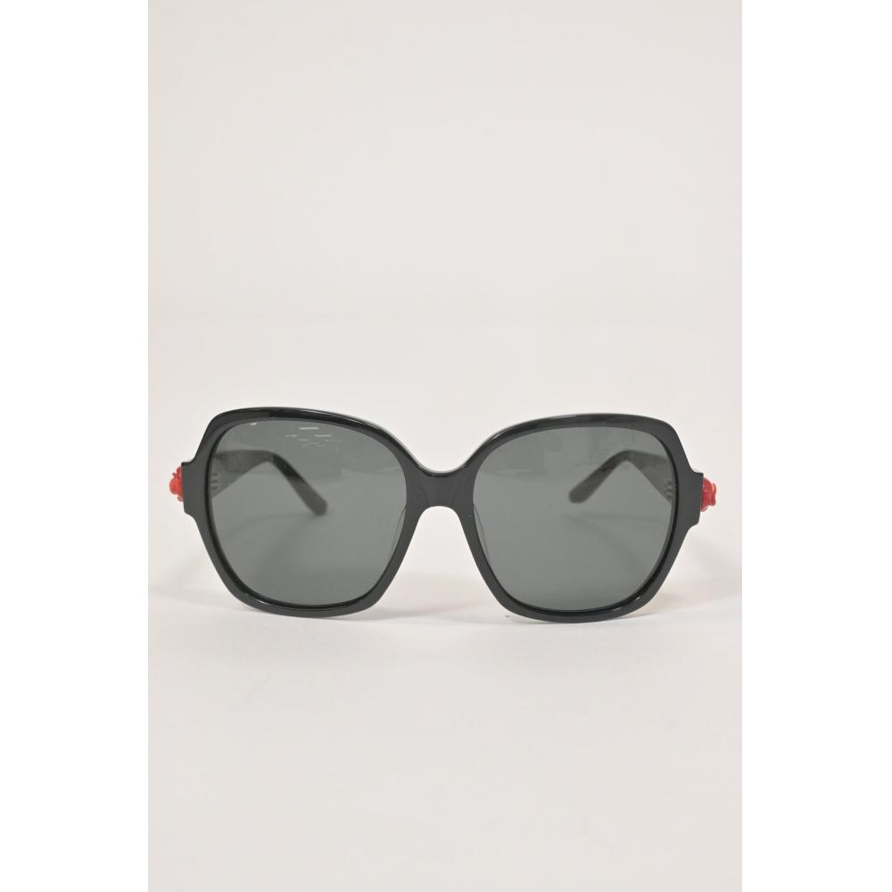 LInda Farrow LInda Farrow X Oscar De La Renta Oversized sungLasses In bLack Acetate bLack
