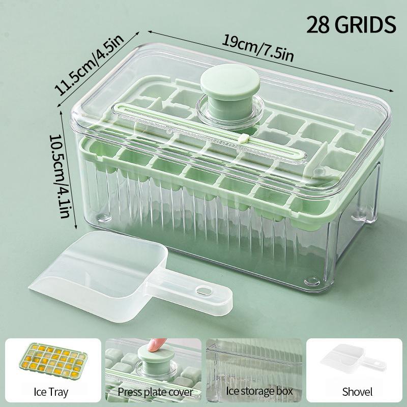 30 Grids Pressing Ice Cube Tray Block Mold Press Ice Making Mold Summer Ice Maker Tool Household Sealed Ice Maker Kitchen