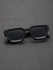 1PC Unisex Plastic Fashion Square Frame Sunglasses For Street Pography And Beach Trips Driving Accessories