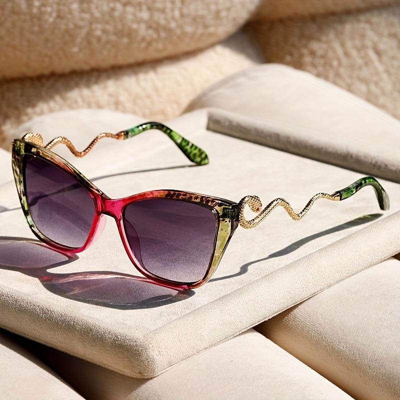 Women'S Fashionable Cat Eye Glasses with Metal Snake Frame - Light Luxury, Anti-Fog, Decorative Eyewear for Daily Use