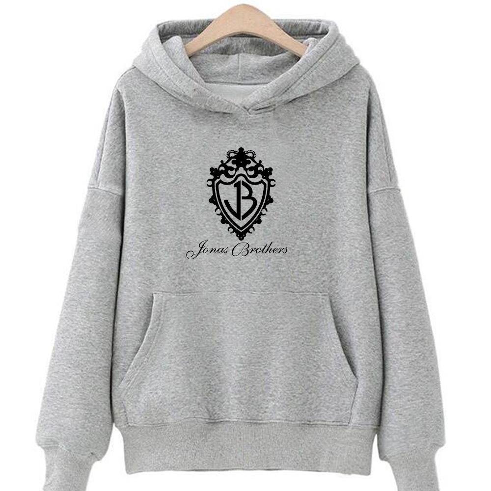 Jonas Brothers Classic Logo Hoodies Graphic Print Sweatshirts Men Women Long Sleeve with Hooded Pullovers Fashion Tops