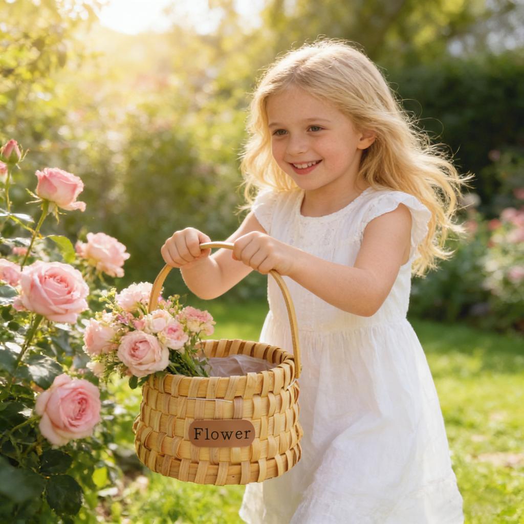 Handgeflochtener Rattan-Einkaufskorb, Badekorb, Picknickkorb für draußen, Gemüseeinkaufs- und Pflückkorb, Altmodischer Gemüsekorb.