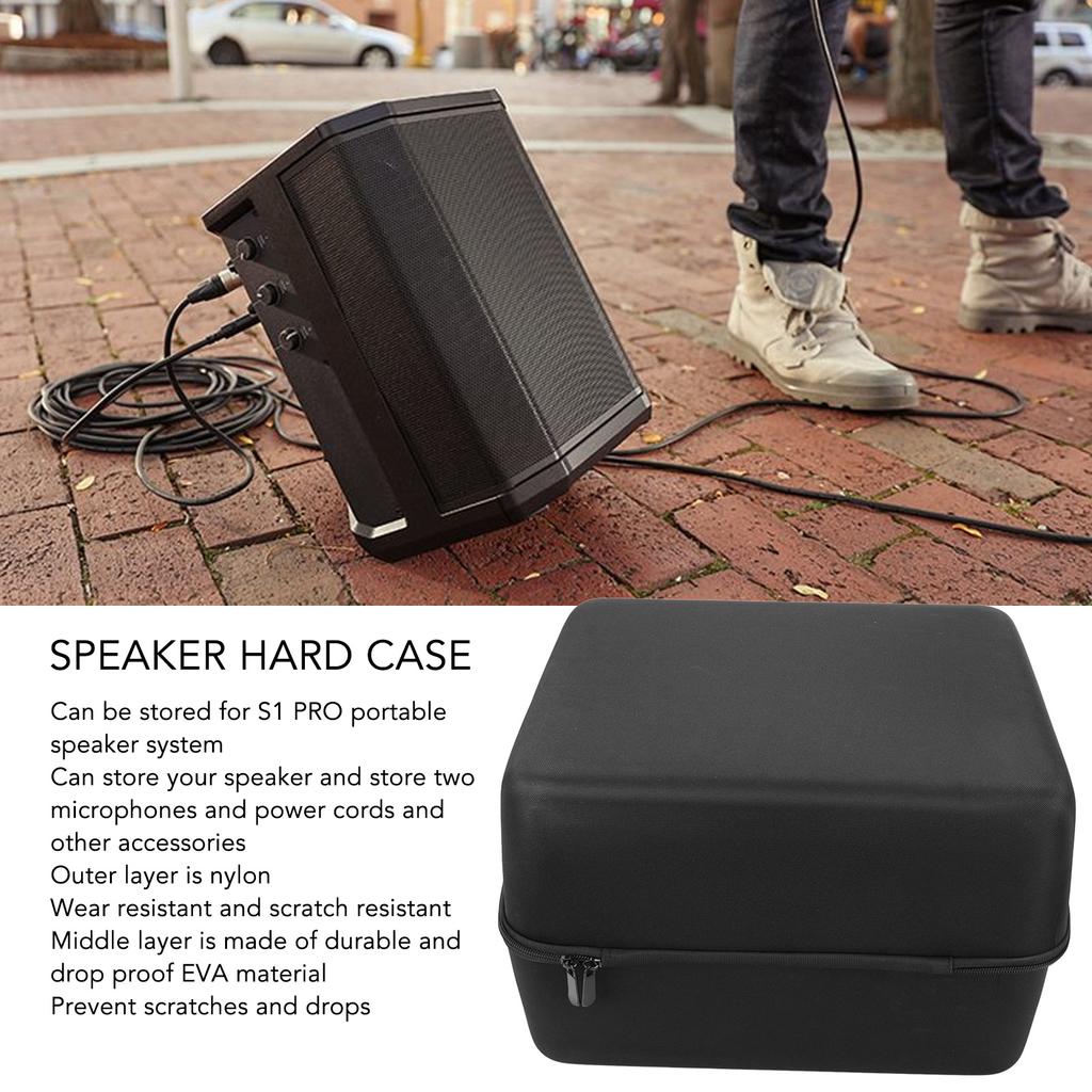 Speaker Hard Storage Case EVA Middle Layer Nylon Outer Layer Speaker Hard Case Portable for Bluetooth Speaker for S1 PRO