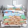 New 3d Print Kawaii Animal Capybara Bedding Set Boys Girls Twin Queen Size Duvet Cover Pillowcase Bed Kids Adult Home Textiles