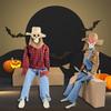 40CM Vtipné animované kostlivci hrající na banjo s červenýma LED očima Halloweenské houslové kostlivé ozdoby Kytarová lebka Dekorativní ozdoby