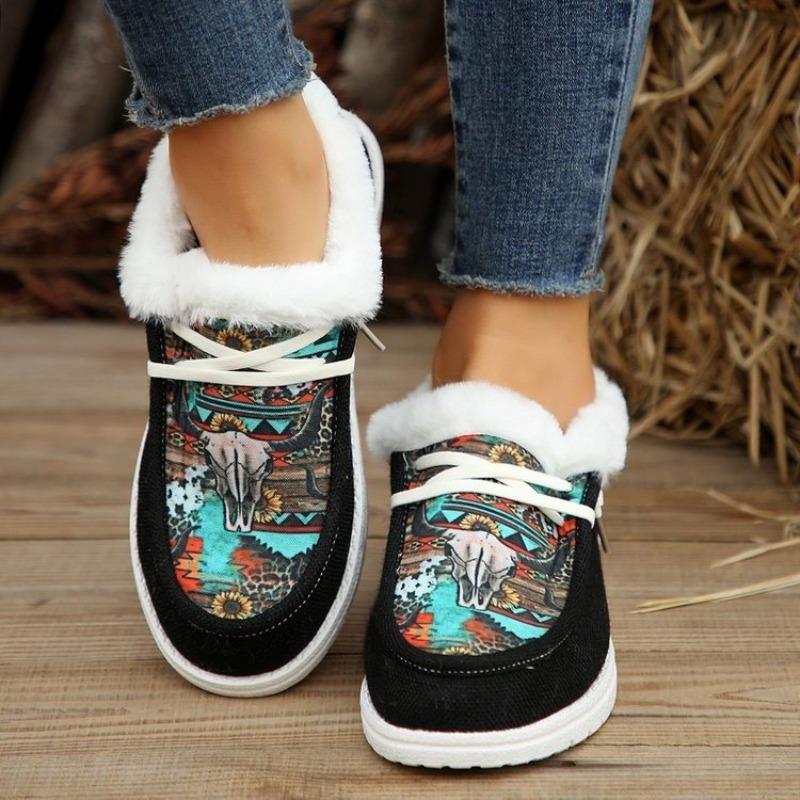 Plus-size Cotton Shoes: New Large-size Round-toe Thick-soled Fleece Shoes for Autumn/winter 2025