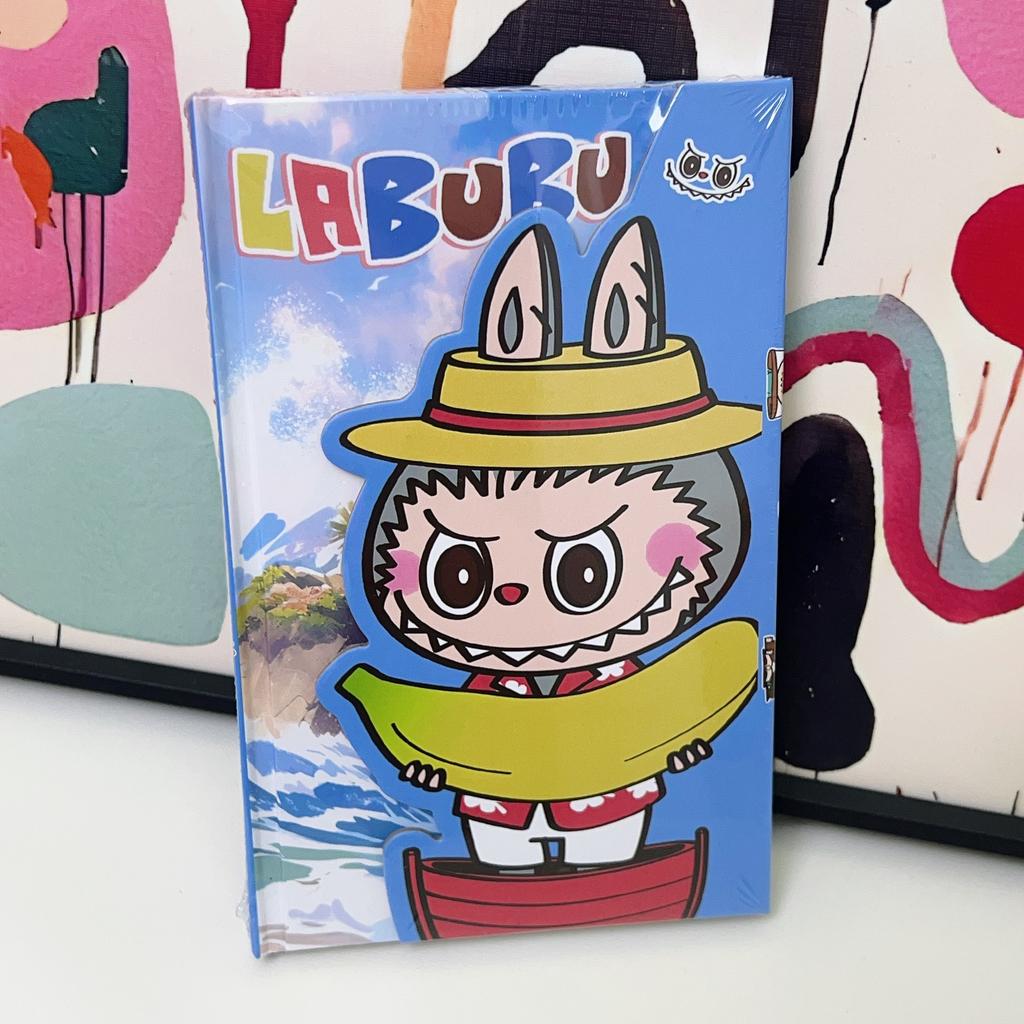 A6 Cartoon Cloth Notebook Magnetic Folding A6 Hard Shell Hardcover Color Page Hand Account Notepad Cute