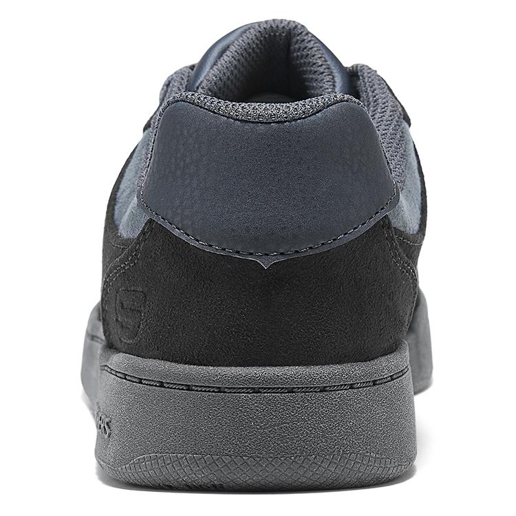 Skechers Kids Trendy Comfortable Versatile Casual Outdoor Sports Non-Slip Durable Low-Top Kids Skate Shoes Kids Sneaker Black Blue 418024L-BKGY