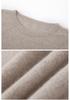 Women's Round Neck Cashmere Sweater - 100% Knit, Versatile Long Sleeve for Autumn/Winter Business Casual