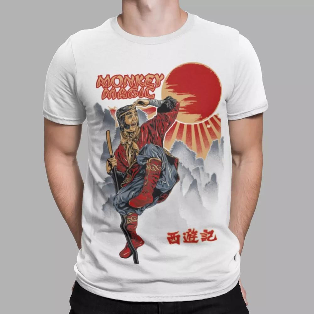 Monkey Magic T-Shirt Retro Graphic 70s 80s kung fu tv Martial Arts Class 70s 80s Unisex T-Shirt S
