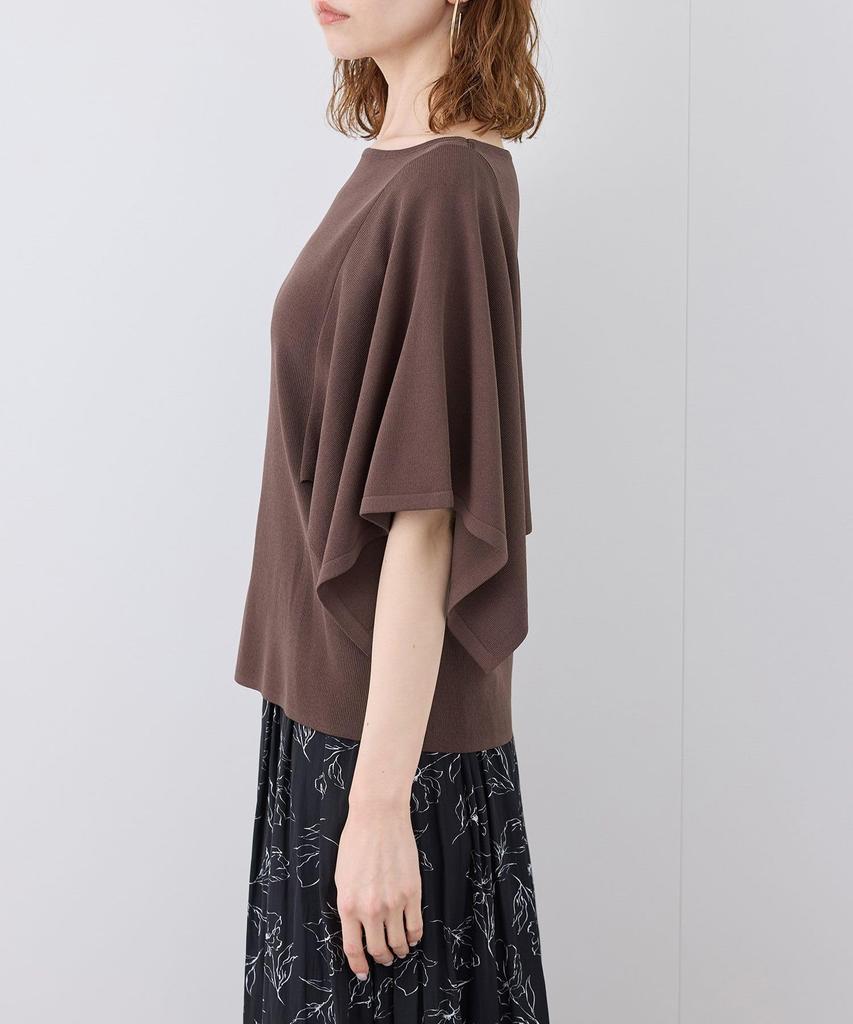 ROPE PICNIC Knit Pullover UV Cool to the Machine Scarf Sleeve Gray [Easy Care, Protection, Touch, Washable] Knit, Women's, (09)