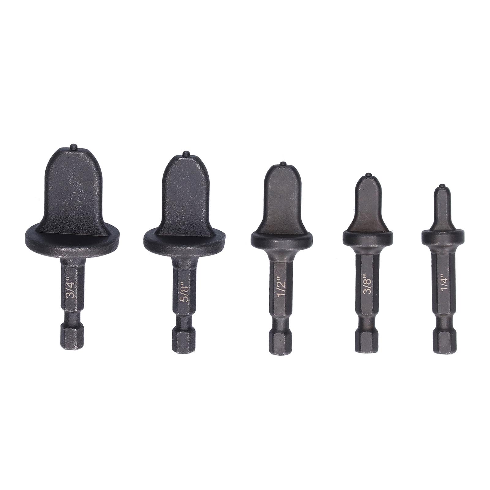 

Набор из 5 расширителей для труб 1/4 дюйма с шестигранной рукояткой, из высокоуглеродистой стали, насадки для развальцовки труб для кондиционера