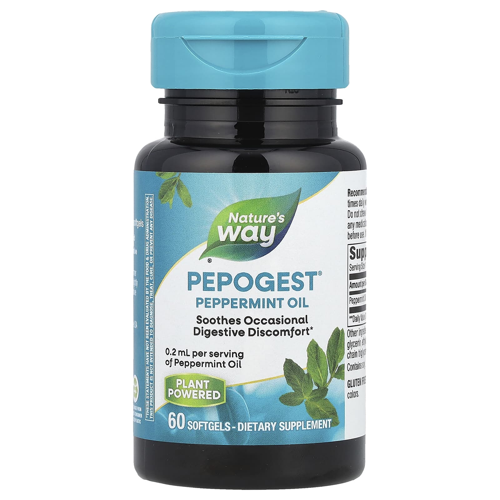 

Nature S Way, Pepogest®, Peppermint Oil, 0.2 mL, 60 Softgels
