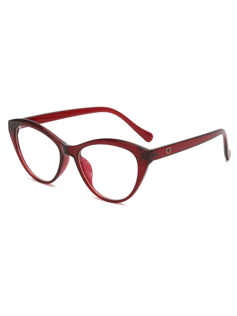 Cat-eye glasses with heart black frame large fashion optical glasses for women trendy accessory