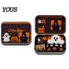 Kids Halloween Party Favor Mini Ghost Tin Box Set, Little Pocket Cute In A Box, Soft Plush Figurine Miniature Scene Spooky Desktop Decor, Gifts