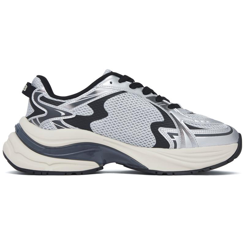 MLB New York Yankees Abrasion Resistant Low top Running Shoes Unisex Millennium Silver Sneakers 3ARNSPL4N-50SIS