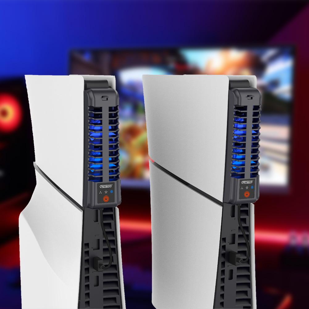 For Sony PS5 /PS5 Slim Console Cooling Fan 3 Levels Cooling Game Accessories Quiet Cooler Fan USB 2.0 Port Cooler Cooling Fan