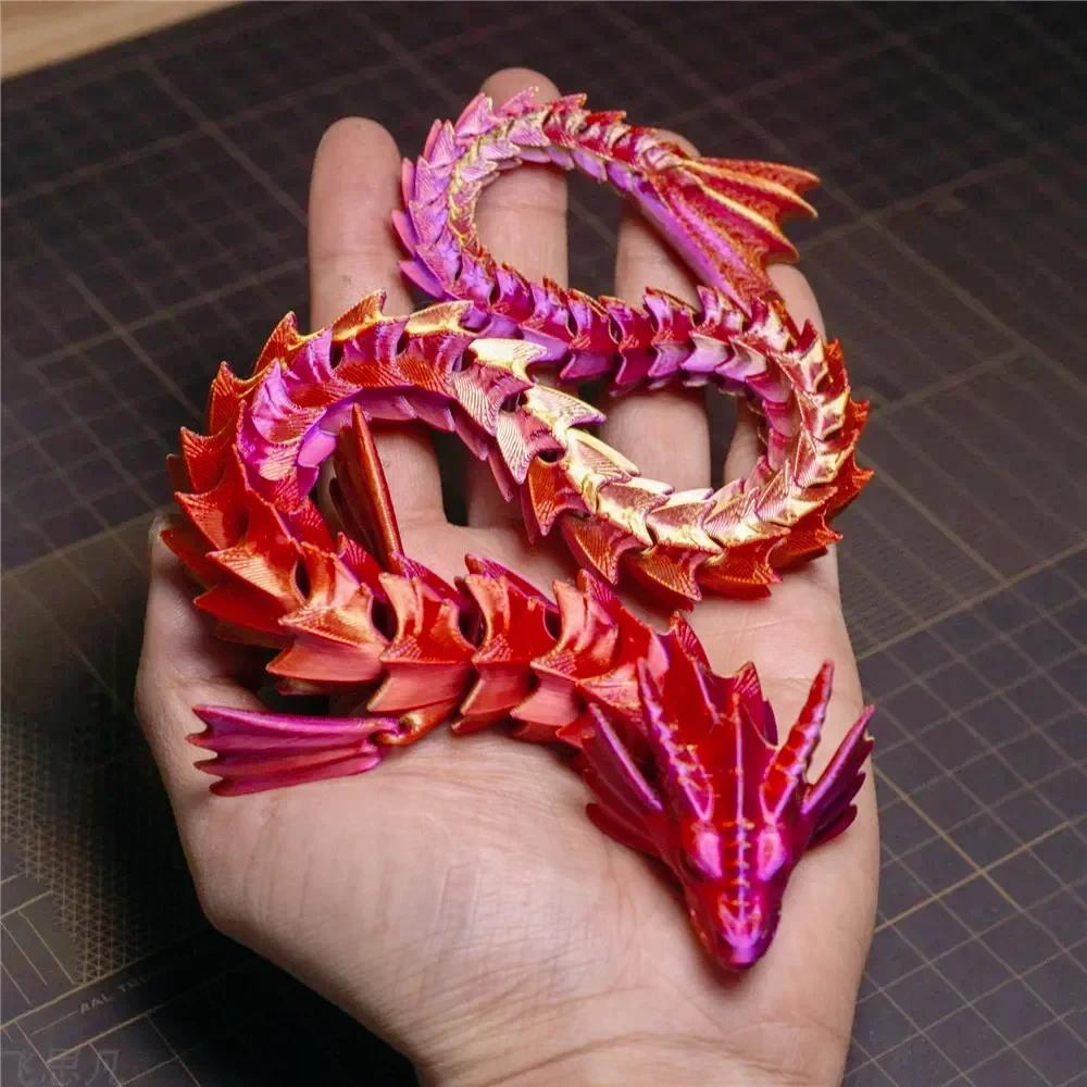 3D Print Dragon Model Toys 35Cm Creative Dragon Office Desktop Ornament Plants Rockery Fish Tank Landscaping Decoration Kid Toy