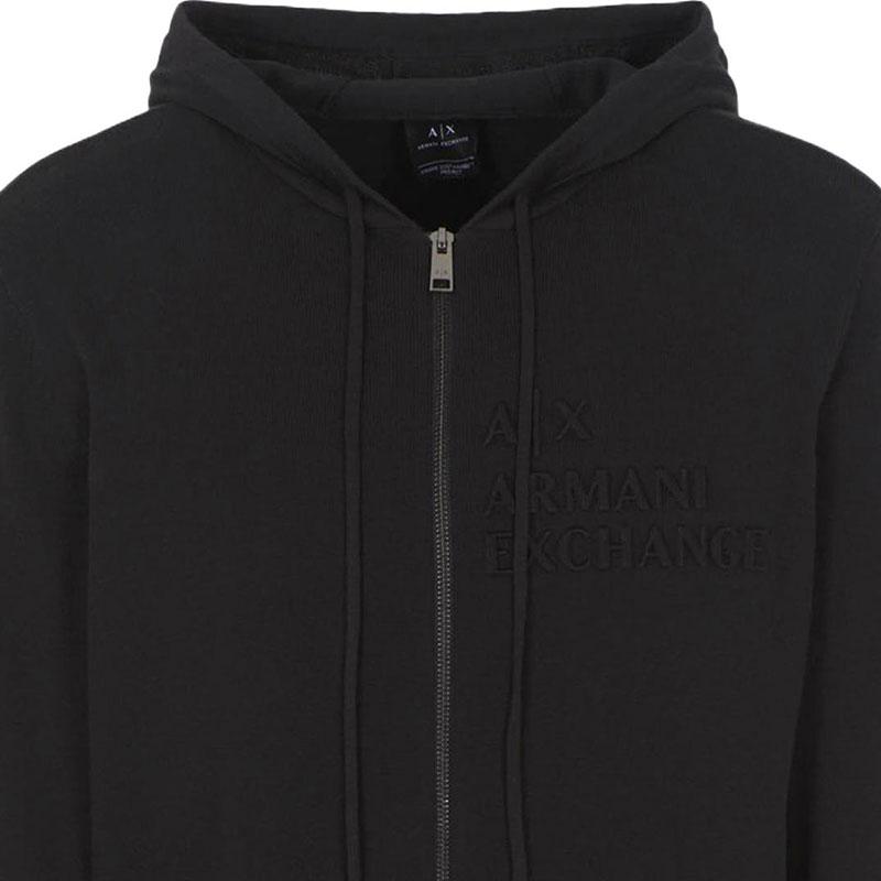 Armani Exchange Solid Color Zip-Up Hooded Casual Jacket Men Jackets 6RZE1BZ-MX8Z1-1200