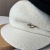 Autumn and Winter Woolen Thickened Newsboy Hat Female Star Anise Cap Elegant Painter Bud Hat