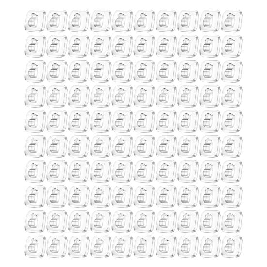 10/20/50/100Pcs Mini Light Hook with Adhesive Strip String Light Hanging Clear Plastic Clip Small Christmas Decoration Fairy Lamp Cable Wall Hanger