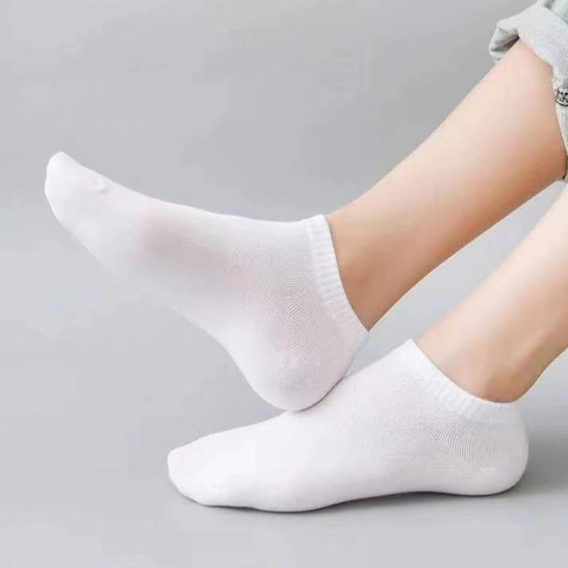 1/5/10/20 Pairs Shallow Mouth Boat Socks Solid Color Socks Anti Slip and Odor Resistant Men's Socks Casual Socks