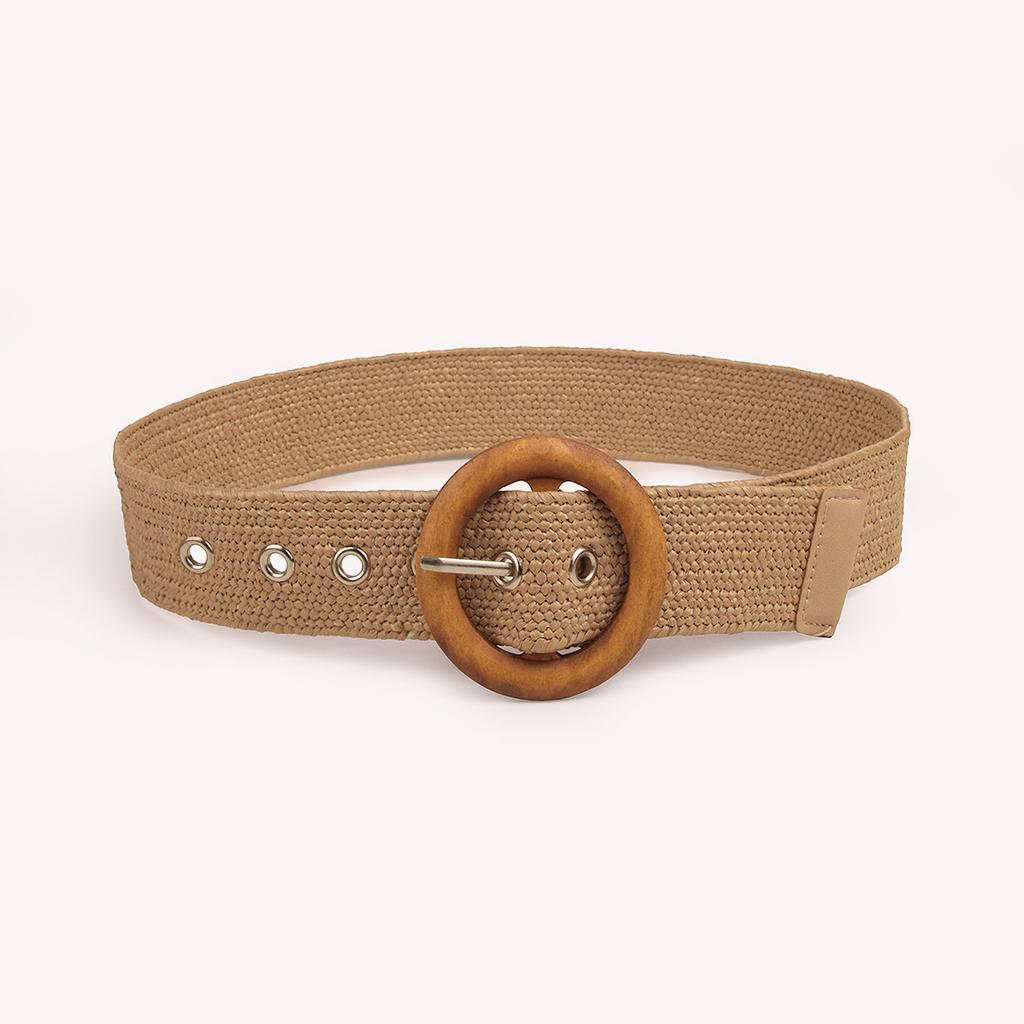 Neuer Dornschließe Rafia Naturstil Vielseitiger Urlaubs-Sommer Böhmischer Damengürtel