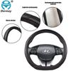 for Hyundai ioniq 2016 2017 2018   Car Steering Wheel Cover D Shape PU Leather Auto Accessories interior Fast Shipping