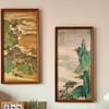 Chinese Pine & Crane Longevity Wall Art - Framed Replica for Living Room, Entrance, Tea Room, or Homestay