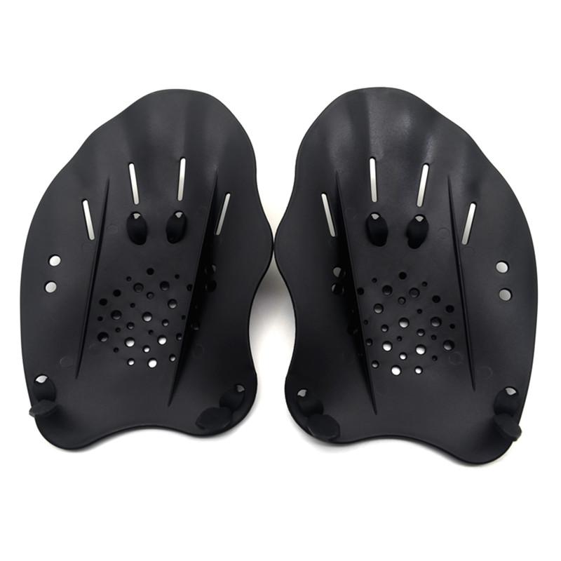 

Professional Training Swimming Paddle Durable Adjustable Hand Webs Glove Pad Flippers Unisex Sports Equipment Accessories чорний