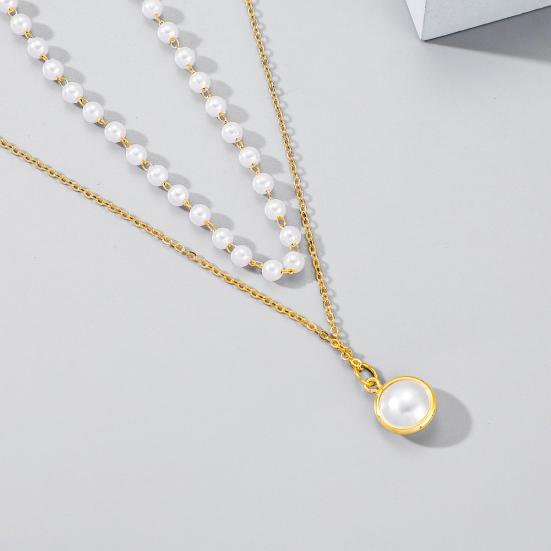Collier ras du cou Double couche en fausses perles pour femmes, chaîne élégante, bijoux cadeau