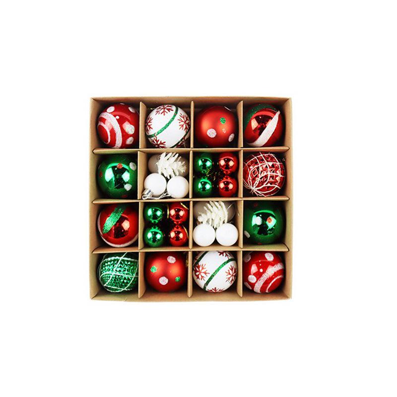 Christmas Tree Ornaments: Holiday Party Decor Ball Set with Gift Box