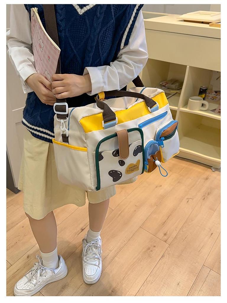 Women’s Large Capacity Color Block Gym & Travel Handbag