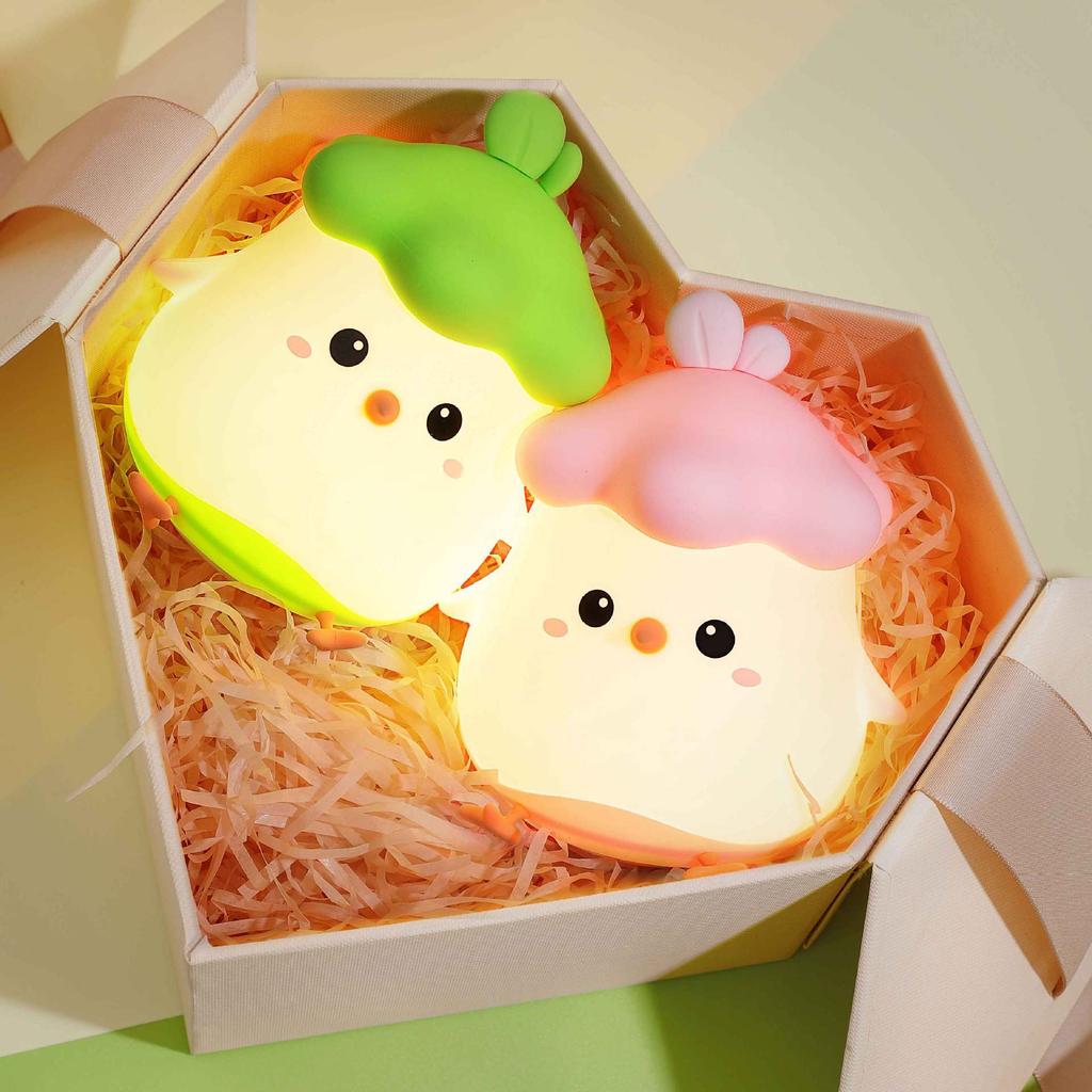 Kawaii Patter Light, Rechargeable Silicone Night Light, Bedroom Desk Light, Soft Light, Sleep Eye Protection Sleep Light
